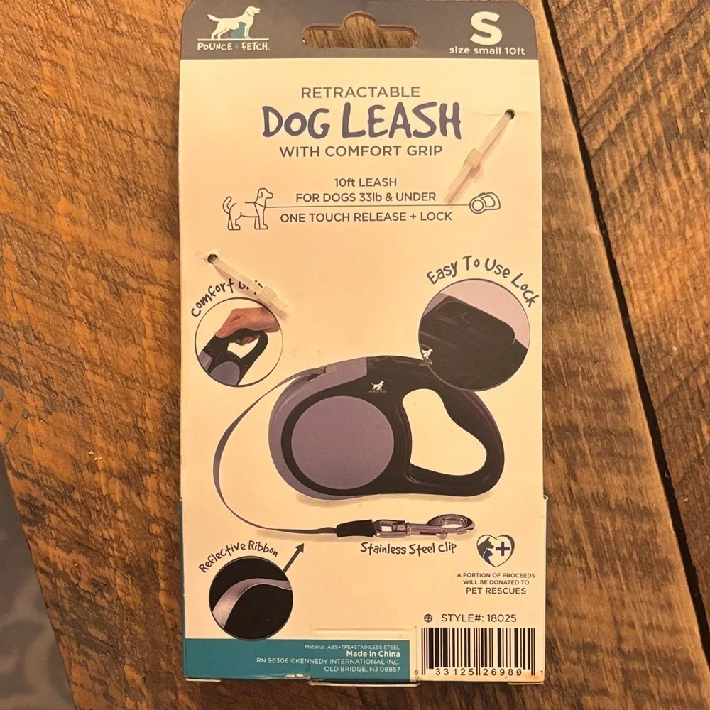Black Retractable Dog Leash